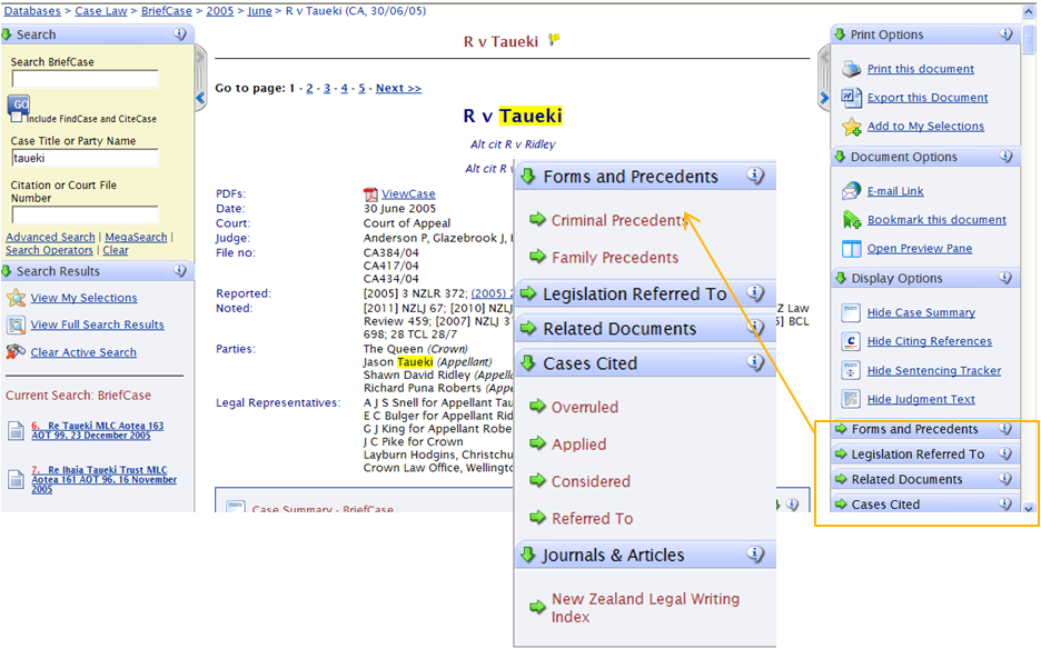 Brookers Online - related documents training tip