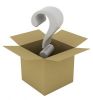 question mark appearing out of box