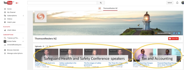 Thomson Reuters NZ You Tube Channel