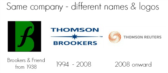 Thomson Reuters NZ - logos through the years