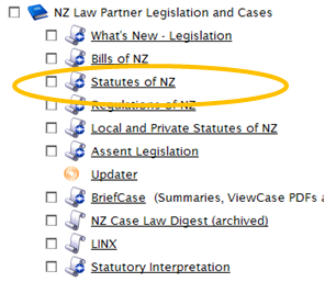 Brookers Online Statutes of NZ